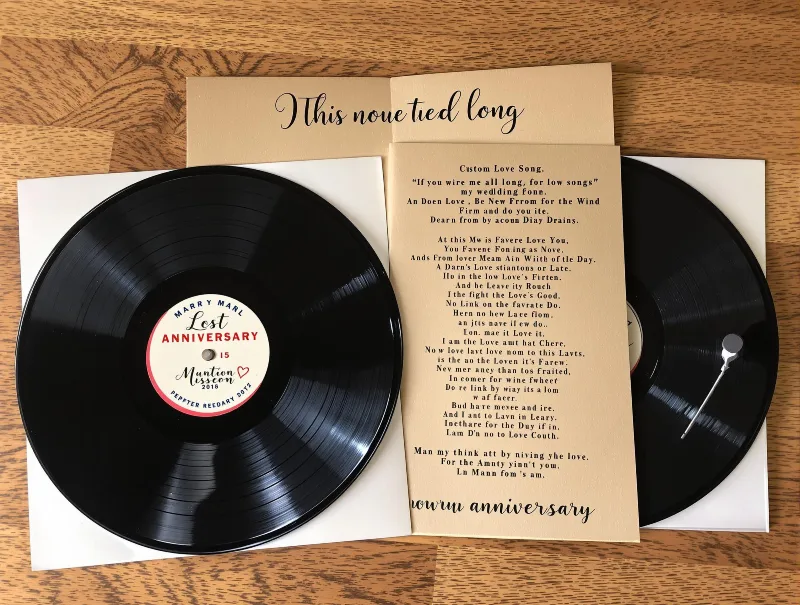 Customized Vinyl Record of Love Songs