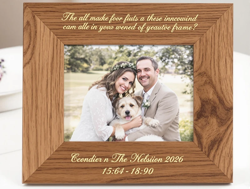 Engraved Wooden Photo Frame with Custom Message