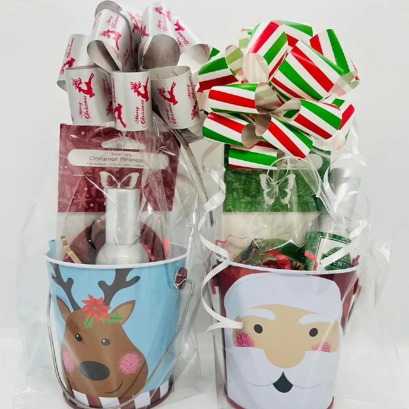 Festive Holiday Gift Buckets