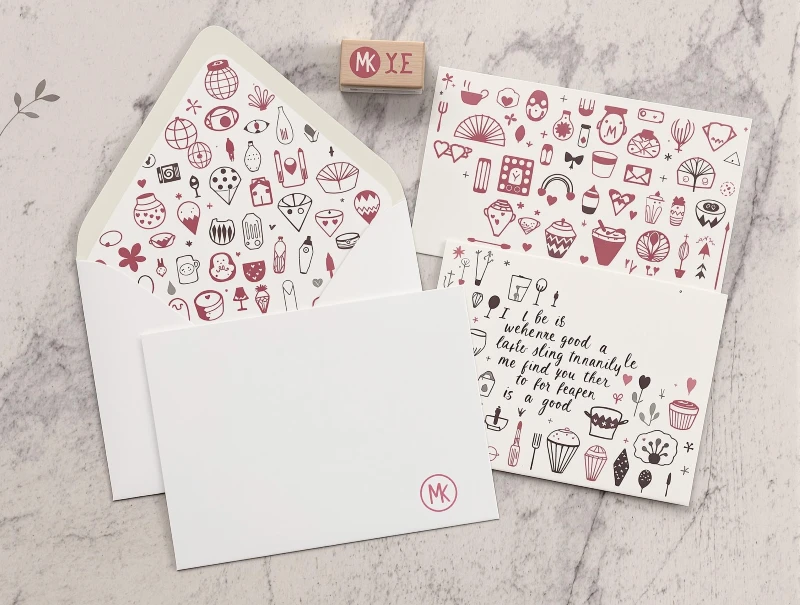 Hand-Stamped Stationery