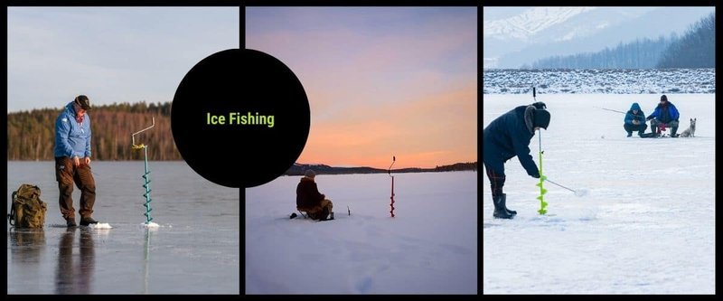 Overview of ice fishing gamble game